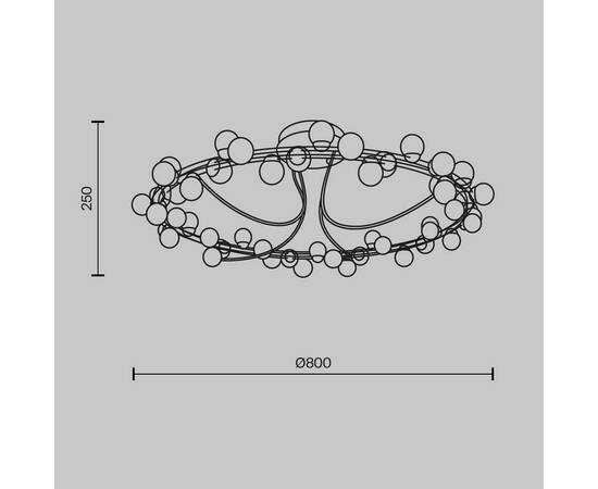 Потолочная светодиодная люстра Maytoni Tessara MOD081CL-L48G3K, изображение 2