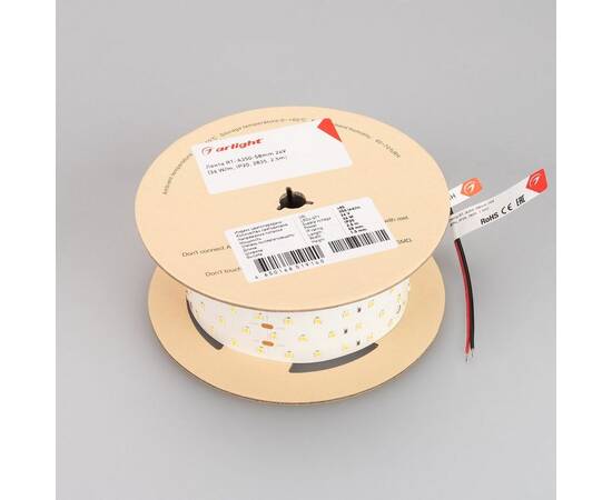 Светодиодная лента Arlight 6W/m 350Led/m 2835SMD холодный белый 2,5M RT-A350-58mm 24V White6000 019082(2), изображение 2