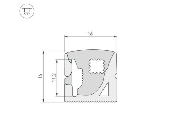 Профиль Arlight WPH-Flex-1616-Side-S11-5M White 040271(1), изображение 2