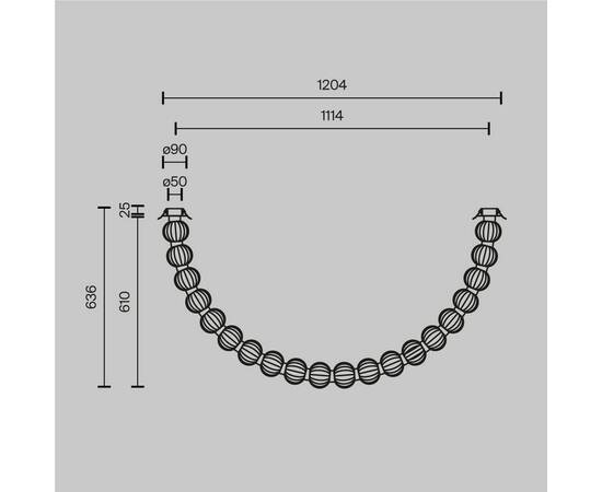 Подвесной светодиодный светильник Maytoni Amulet MOD555CL-L28G3K, изображение 2