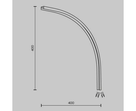 Коннектор радиусный внутренний Maytoni Technical TRA172ICL-R300-11B, изображение 4