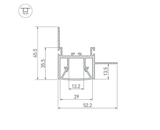 Профиль встраиваемый Arlight Foled-Wall-3000 044857, изображение 2