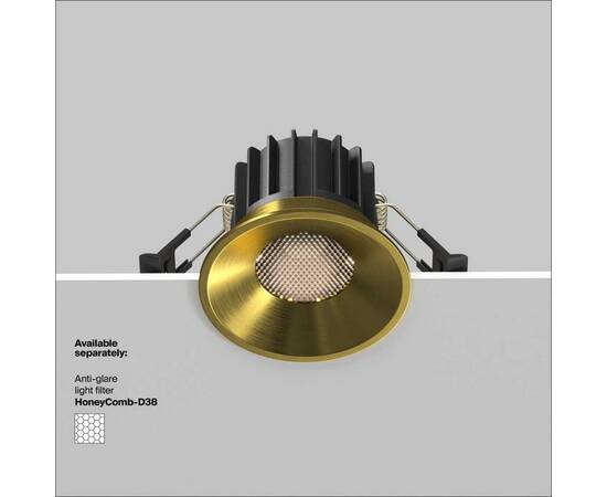 Встраиваемый светодиодный светильник Maytoni Round DL058-12W4K-BS, изображение 5