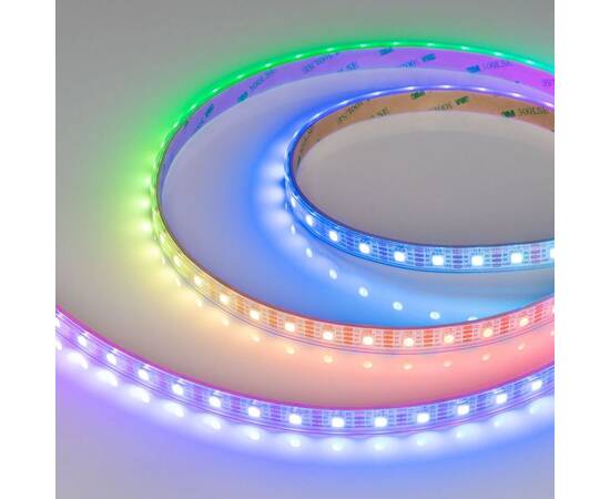Светодиодная влагозащищенная лента Arlight Бегущий огонь 12W/m 60Led/m 5060SMD разноцветный 5M SPI-P-B60-12mm 5V RGB-PX1-BPT 041167, изображение 4