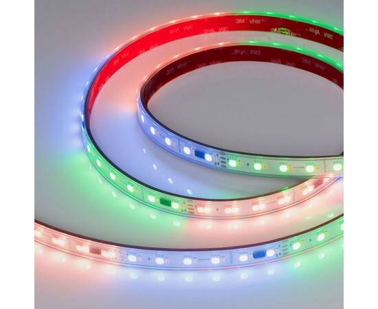 Светодиодная влагозащищенная лента Arlight Бегущий огонь 6W/m 60Led/m 2835SMD разноцветный/дневной 5M SPI-P-BA120-14mm 24V RGBW-Day-PX6-BPT 040623, изображение 4