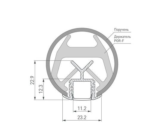 Профиль встраиваемый Arlight Klus-Por-F-1000 Anod 019181(1), изображение 2