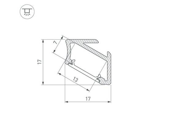 Профиль Arlight ALM-V60-2020 Anod 026693(1), изображение 2
