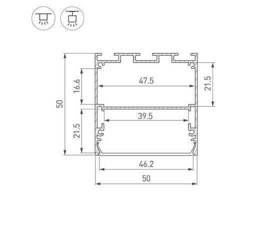 Профиль Arlight Line-S-5050-3000 White 041844, изображение 2