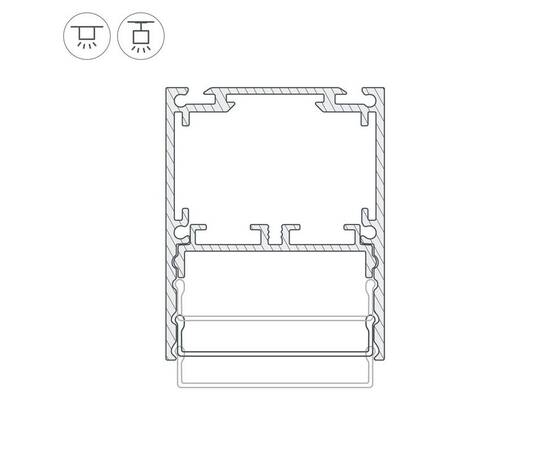 Профиль Arlight SL-Line-4050-3L-2000 Anod Black 044670, изображение 2