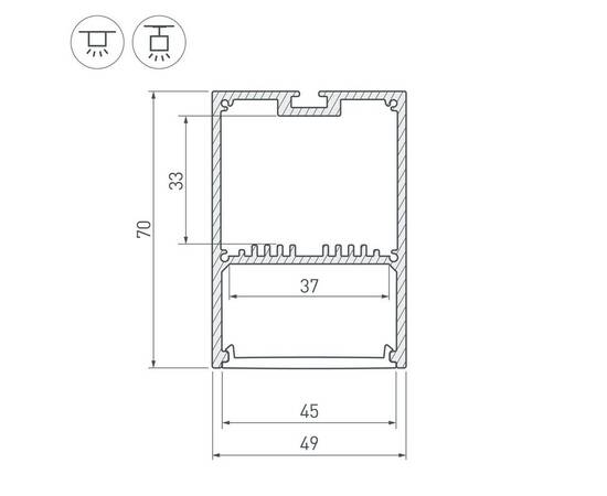 Профиль Arlight SL-Line-4970-2500 Anod 047166, изображение 2