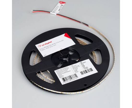 Светодиодная лента Arlight 7W/m 182Led/m 2216SMD теплый белый 5M MICROLED-M182-3.5mm 24V Warm3000 045010, изображение 2