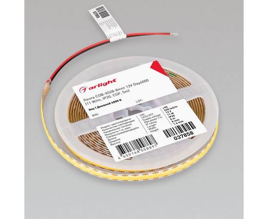 Светодиодная лента Arlight 11W/m 528Led/m CSP дневной белый 5M COB-X528-8mm 12V Day4000 037858, изображение 4
