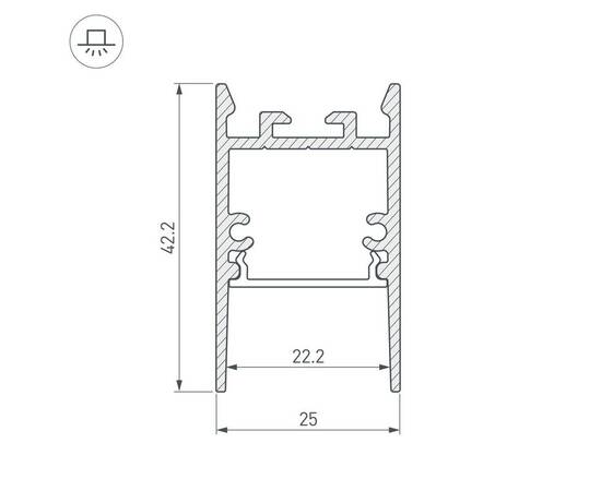 Профиль Arlight SL-Comfort-2542-2000 Black 046934, изображение 2