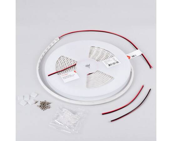 Светодиодная влагозащищенная лента Arlight 12W/m 288Led/m 2216SMD теплый белый 5M герметичная MICROLED-PW-M288-10mm 24V Warm2700 046753, изображение 2