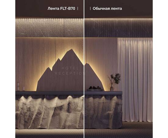 Светодиодная лента Arlight 5W/m 70Led/m 5060SMD теплый белый 5M FLT-B70-8mm 24V Warm2700 043812, изображение 2