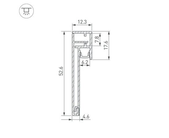 Профиль Arlight Plintus-H54B-2000 Anod 046387, изображение 2