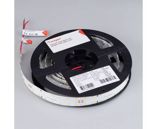 Светодиодная лента Arlight 22W/m 140Led/m 2835SMD теплый белый 4,7M RT-A140-20mm 24V Warm3500 028001, изображение 2