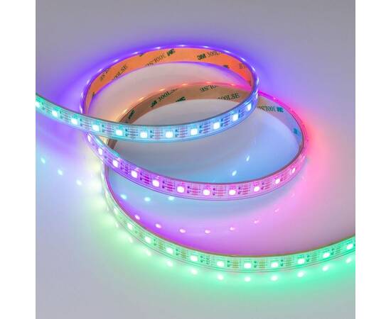Светодиодная влагозащищенная лента Arlight Бегущий огонь 8W/m 60Led/m 5060SMD разноцветный 5M SPI-P-B60-12mm 12V RGB-PX1-BPT 041615(1)