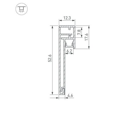 Профиль Arlight Plintus-H54B-2000 White 046141, изображение 3