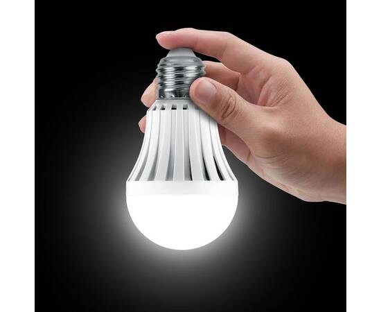 Лампа светодиодная аккумуляторная Feron E27 9W 6500K матовая EL116 48979, изображение 3