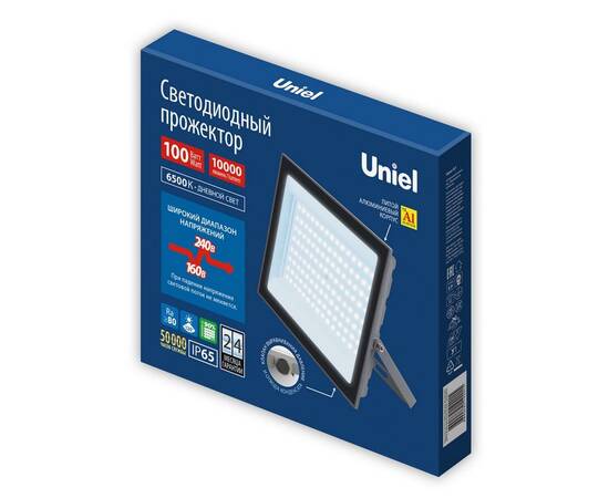Прожектор светодиодный Uniel ULF-F23-100W/6500K IP65 160-240V Grey UL-00011848, изображение 3