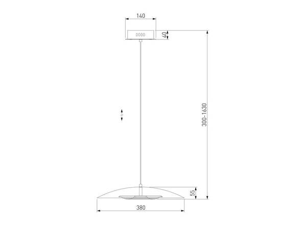 Подвесной светодиодный светильник Eurosvet Kontur 90328/1 черный, изображение 2