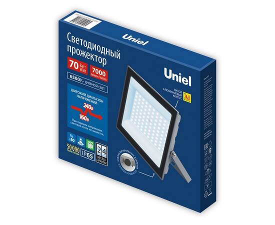 Прожектор светодиодный Uniel ULF-F23-70W/6500K IP65 160-240V Grey UL-00011847, изображение 3
