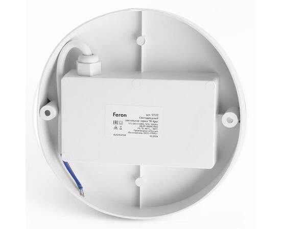 Потолочный светодиодный светильник Feron TR ЖКХ Круг 51512, изображение 4