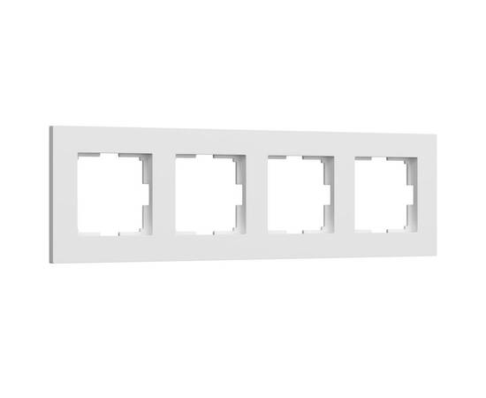Рамка на 4 поста Werkel Slab белый матовый W0042961