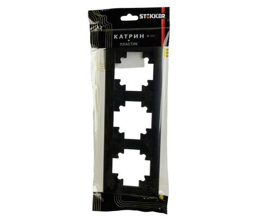 Рамка 3-постовая Stekker Катрин черный PFR00-7003-05 39814, изображение 2