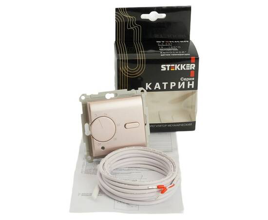 Терморегулятор для теплого пола Stekker Катрин шампань GLS00-7117-02 49743, изображение 2