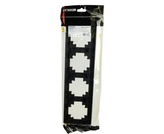 Рамка 4-постовая Stekker Катрин черный PFR00-7004-05 39815, изображение 2