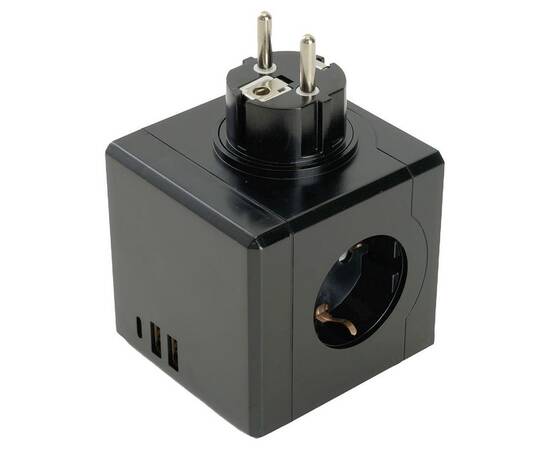 Разветвитель сетевой Stekker 3гн с/з 2хUSB A+Type C ADP16-33-21 49658, изображение 3