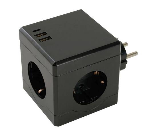 Разветвитель сетевой Stekker 3гн с/з 2хUSB A+Type C ADP16-33-21 49658, изображение 6