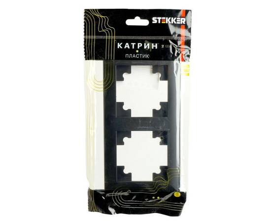 Рамка 2-постовая Stekker Катрин черный PFR00-7001-05 39813, изображение 2