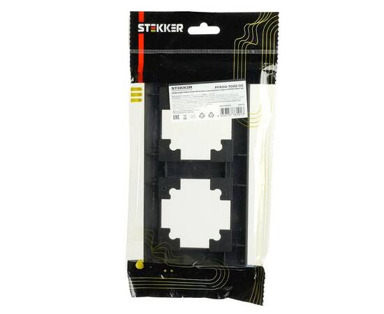 Рамка 2-постовая Stekker Катрин черный PFR00-7001-05 39813, изображение 3