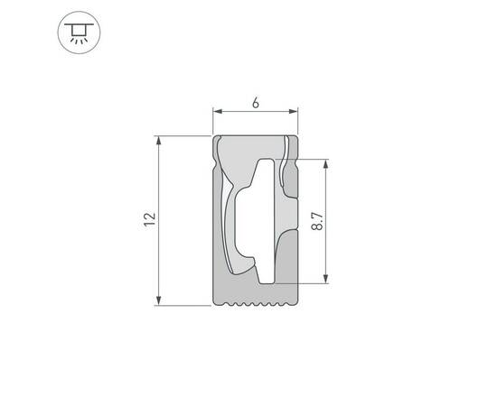 Профиль Arlight WPH-Flex-0612-Side-S8-5M Black 045782, изображение 2