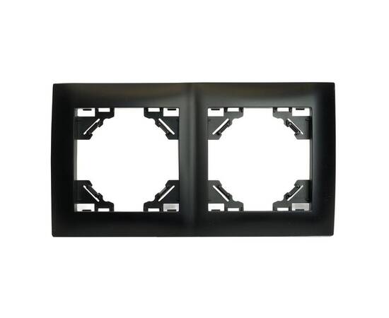 Рамка 2-постовая Stekker Эрна Элегант черный PFR00-9012-03 49662