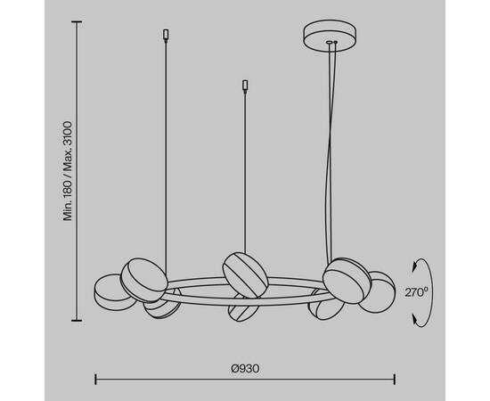 Подвесной светильник Maytoni MOD299PL-L80BS3K, изображение 2
