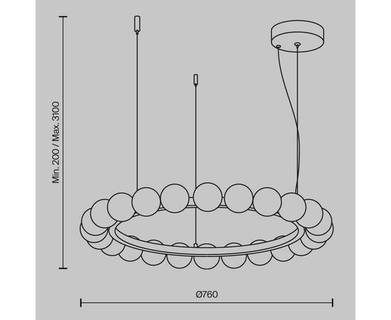 Подвесной светильник Maytoni MOD331PL-L42BS3K, изображение 7