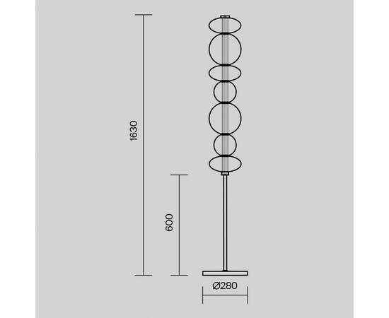 Торшер Maytoni MOD307FL-L40B3K, изображение 5