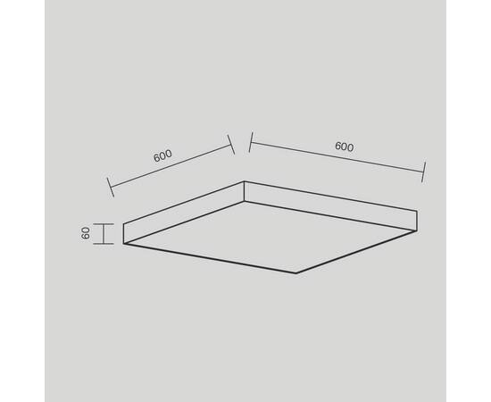 Потолочный светодиодный светильник Maytoni Zon C032CL-90W3K-SQ-B, изображение 5