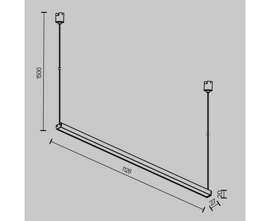 Трековый подвесной светильник Maytoni Technical TR170-1-52W3K-B, изображение 3