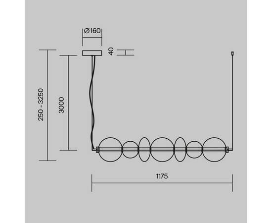 Подвесной светильник Maytoni MOD307PL-L40BS3K, изображение 8