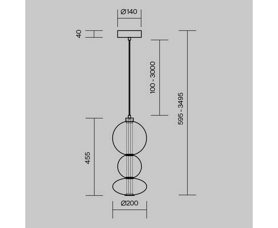 Подвесной светильник Maytoni MOD307PL-L24BS3K, изображение 5