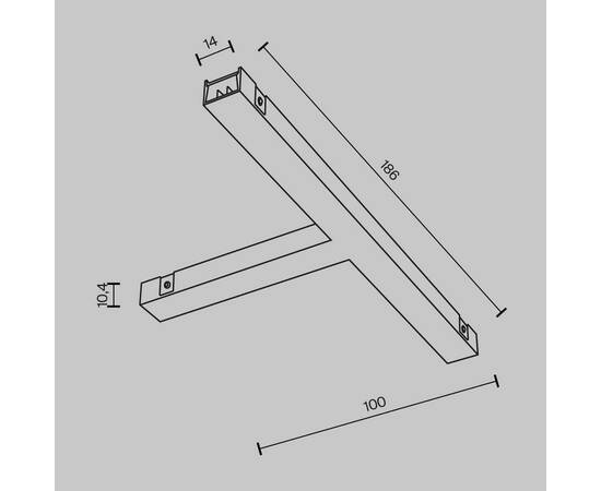 Т- образный коннектор Maytoni Technical TRA172TPC-1B, изображение 4