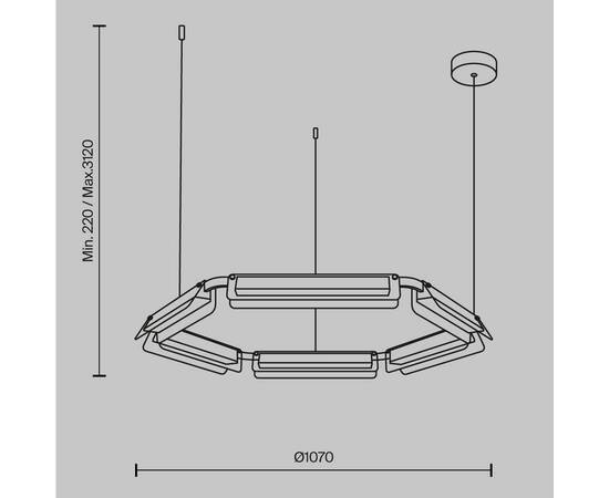 Подвесной светильник Maytoni MOD296PL-L60BS3K, изображение 4