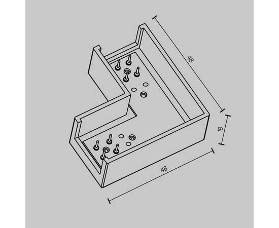 Коннектор питания угловой Maytoni Technical TRA160CL-11B, изображение 3
