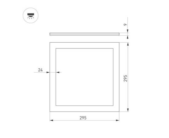 Встраиваемый светодиодный светильник Arlight DL-Intenso-S300x300-18W Day4000 043550, изображение 2