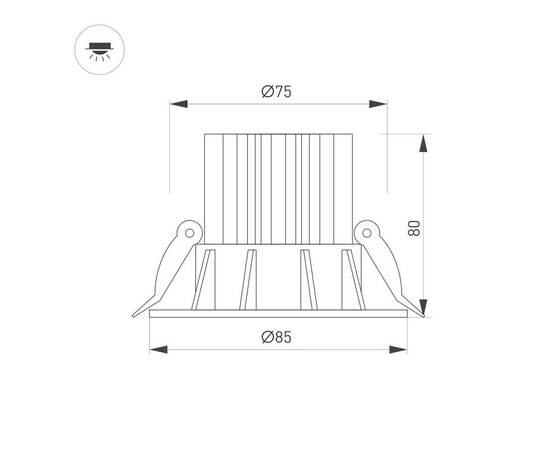 Встраиваемый светодиодный светильник Arlight MS-Atoll-Built-R86-10W Day4000 044613, изображение 2